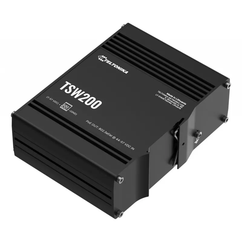 TELTONIKA TSW200 switch Ethernet Gigabit industriale unmanaged PoE+