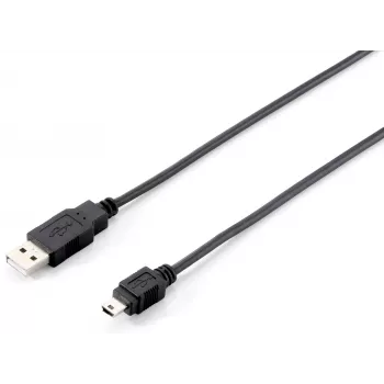 Equip cavo USB 2.0 Type-A a Mini-B, 1.8m, 1,8 m, USB A, Mini-USB B, USB 2.0, maschio/maschio, nero