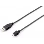 Equip cavo USB 2.0 Type-A a Mini-B, 1.8m, 1,8 m, USB A, Mini-USB B, USB 2.0, maschio/maschio, nero