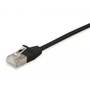 Cavo patch slim Equip Cat.6A F/FTP, 1 m, nero, 1 m, Cat6a, F/FTP (FFTP), RJ-45, RJ-45, nero