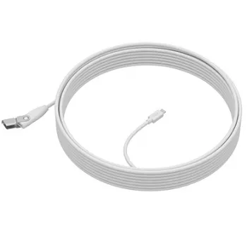 LOGITECH Rally Mic Pod cavo di prolunga, bianco crema, cavo di prolunga 10 m