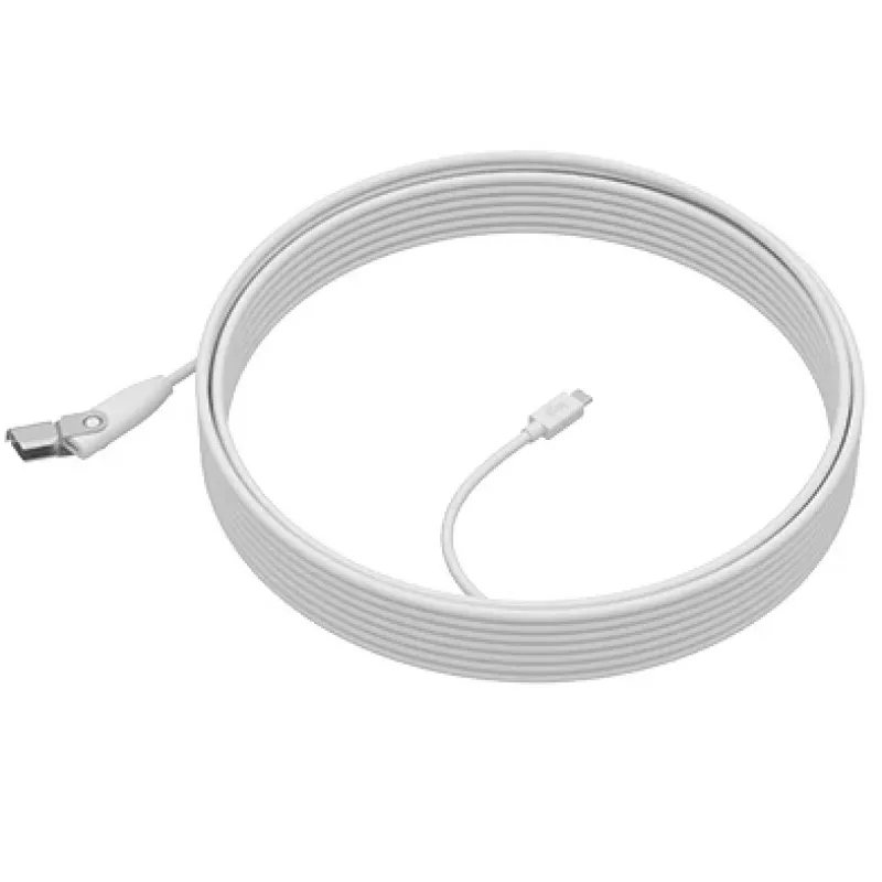 LOGITECH Rally Mic Pod cavo di prolunga, bianco crema, cavo di prolunga 10 m