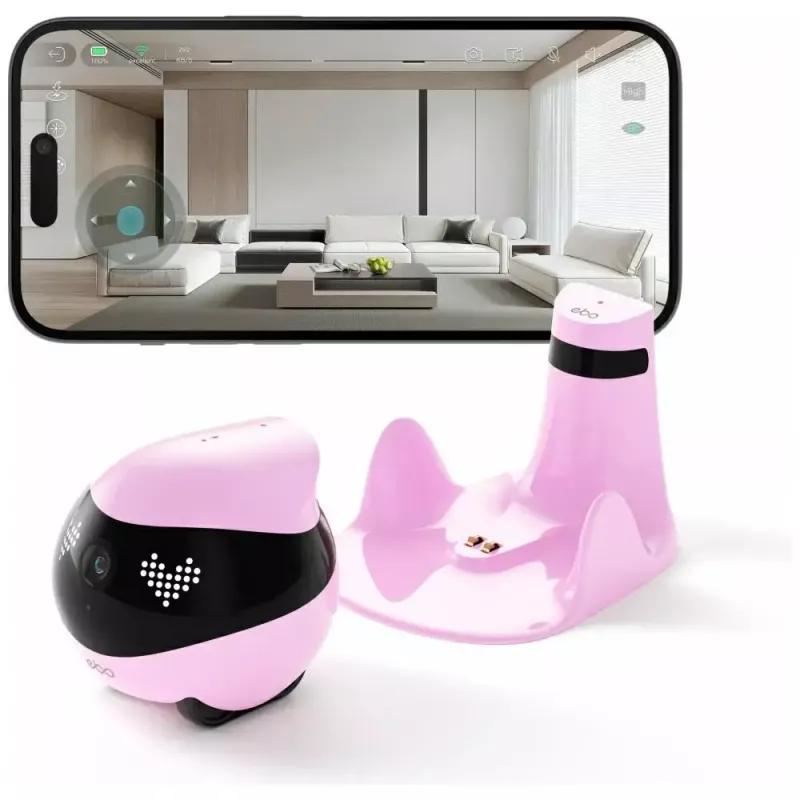 Robot di sorveglianza Enabot EBO AIR 2 – telecamera domestica mobile, rosa