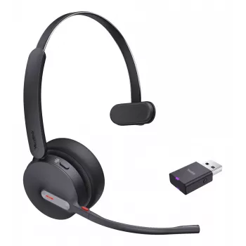 Yealink WH64 Hybrid Mono Teams cuffia wireless per ufficio/call center Micro-USB Bluetooth nero