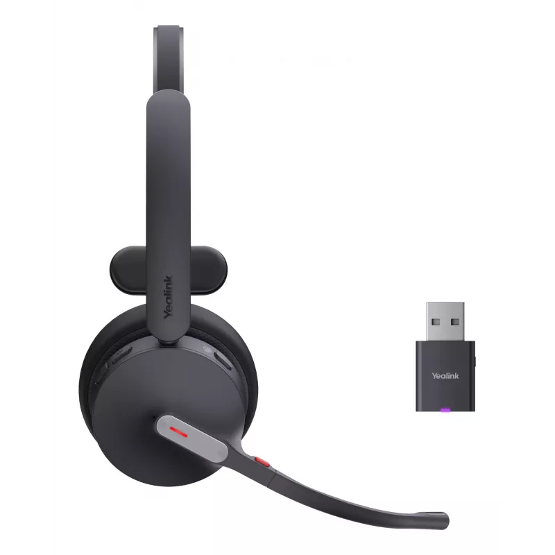 Yealink WH64 Hybrid Mono Teams cuffia wireless per ufficio/call center Micro-USB Bluetooth nero