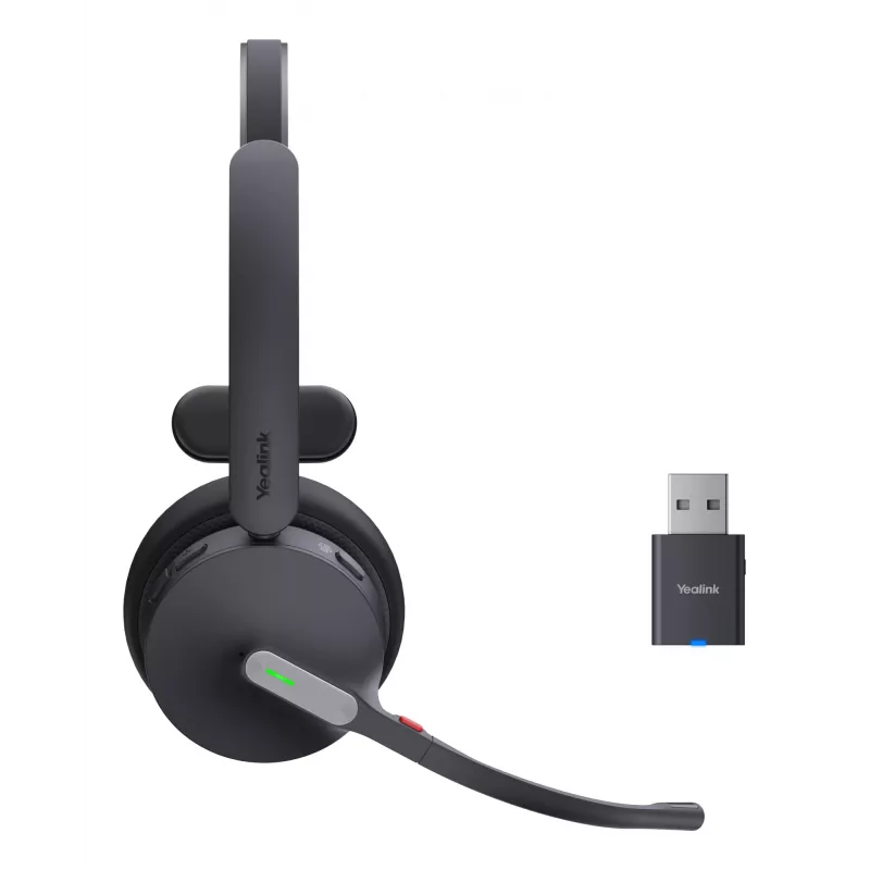 Yealink WH64 Hybrid Mono Teams cuffia wireless per ufficio/call center Micro-USB Bluetooth nero