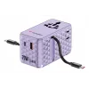 Verbatim Charge 'n' Travel 70W 2C adattatore universale da viaggio con cavo retrattile viola
