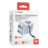 Verbatim Charge 'n' Travel 100W adattatore universale da viaggio con cavo retrattile blu