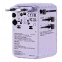 Verbatim Charge 'n' Travel 100W adattatore universale da viaggio con cavo retrattile lilla