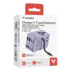 Verbatim Charge 'n' Travel 100W adattatore universale da viaggio con cavo retrattile lilla
