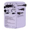 Verbatim Charge 'n' Travel 100W adattatore universale da viaggio con cavo retrattile lilla
