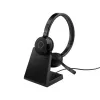 Jabra Evolve 65 TE - Link390a MS Stereo (con base di ricarica), con filo e senza fili, 20 - 20000 Hz, ufficio/call center, 106,3 g, cuffie, nero