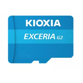 Scheda di memoria MicroSDHC Kioxia EXCERIA G2 128 GB UHS-III U3 V30 A1, lettura 100 MB/s, scrittura 50 MB/s, blu