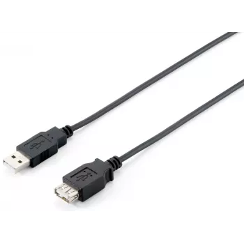 Cavo prolunga USB 2.0 Type-A, connettore maschio-femmina, Equip 128852, 5 m, nero
