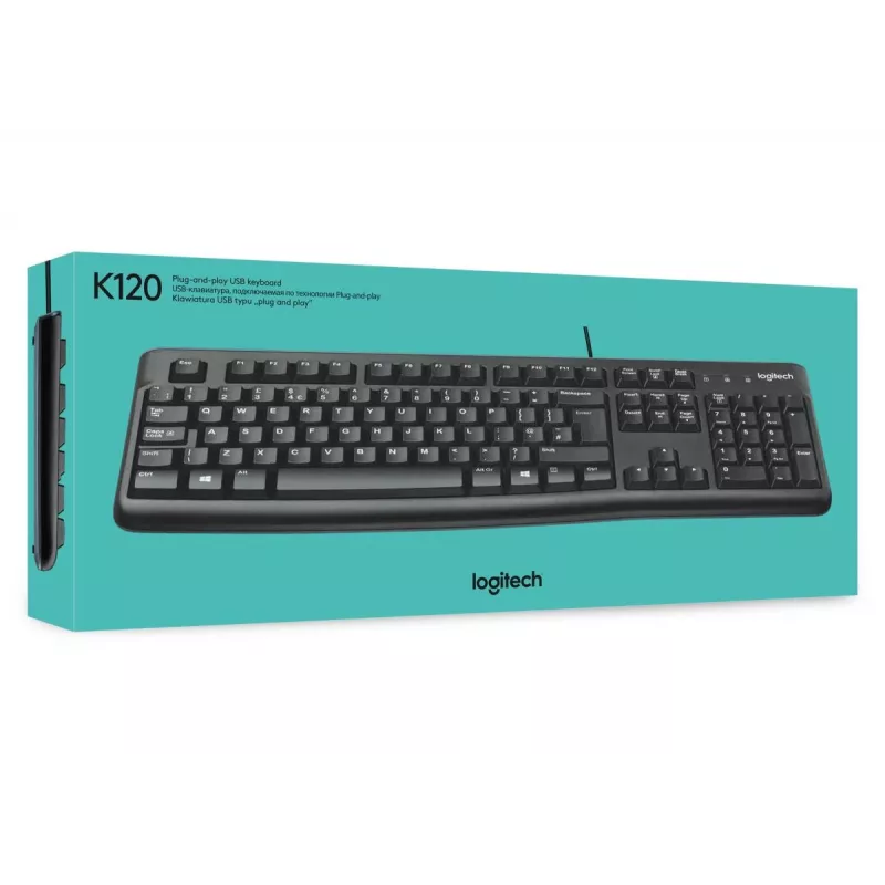 LOGITECH K120 tastiera - USB con filo - Qwerty US/International
