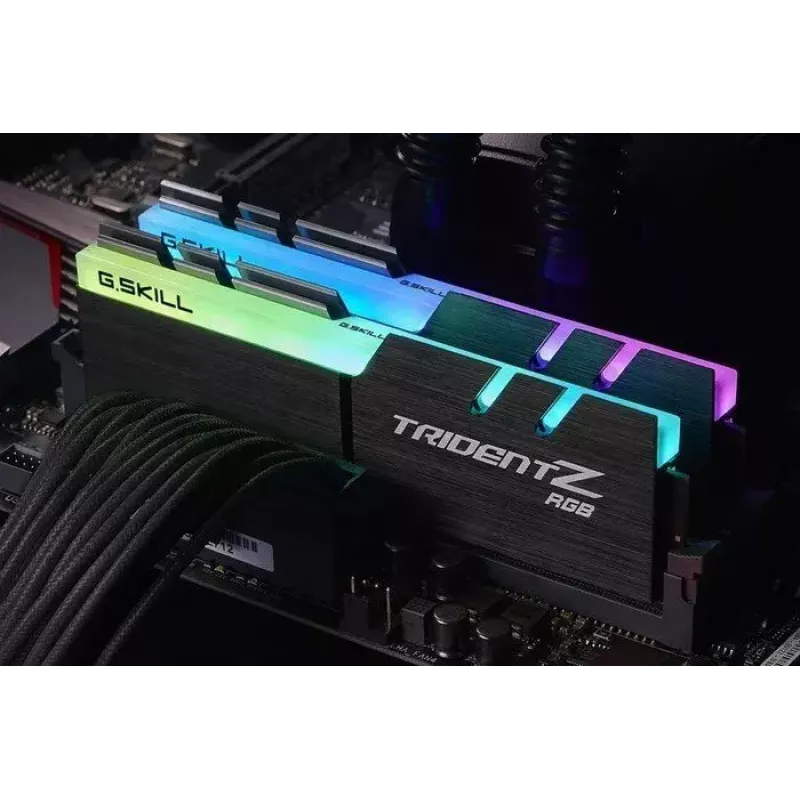 DIMM 16 GB DDR4-3000 (2x 8 GB) kit dual, memoria per computer nero, F4-3000C16D-16GTZR, Trident Z RGB, INTEL XMP