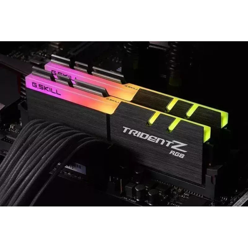 DIMM 16 GB DDR4-3000 (2x 8 GB) kit dual, memoria per computer nero, F4-3000C16D-16GTZR, Trident Z RGB, INTEL XMP