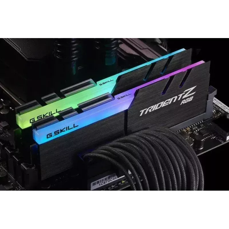 DIMM 16 GB DDR4-3000 (2x 8 GB) kit dual, memoria per computer nero, F4-3000C16D-16GTZR, Trident Z RGB, INTEL XMP