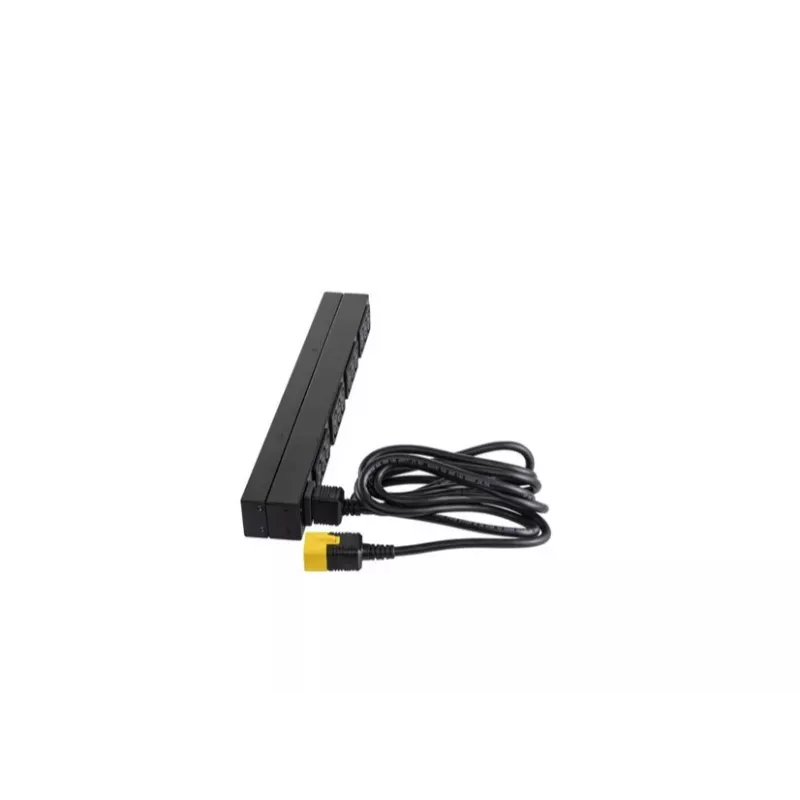APC AP9565 Basic PDU per rack, 1U, monofase, 16 A, 208/230 V, 3680 W, 12 prese C13, ingresso C20, cavo da 2,5 m, nero