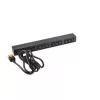 APC AP9565 Basic PDU per rack, 1U, monofase, 16 A, 208/230 V, 3680 W, 12 prese C13, ingresso C20, cavo da 2,5 m, nero