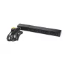 APC AP9565 Basic PDU per rack, 1U, monofase, 16 A, 208/230 V, 3680 W, 12 prese C13, ingresso C20, cavo da 2,5 m, nero