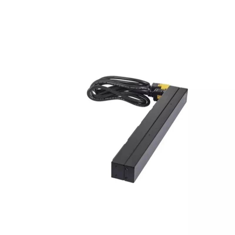 APC AP9565 Basic PDU per rack, 1U, monofase, 16 A, 208/230 V, 3680 W, 12 prese C13, ingresso C20, cavo da 2,5 m, nero