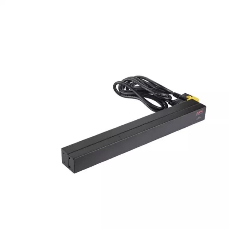 APC AP9565 Basic PDU per rack, 1U, monofase, 16 A, 208/230 V, 3680 W, 12 prese C13, ingresso C20, cavo da 2,5 m, nero