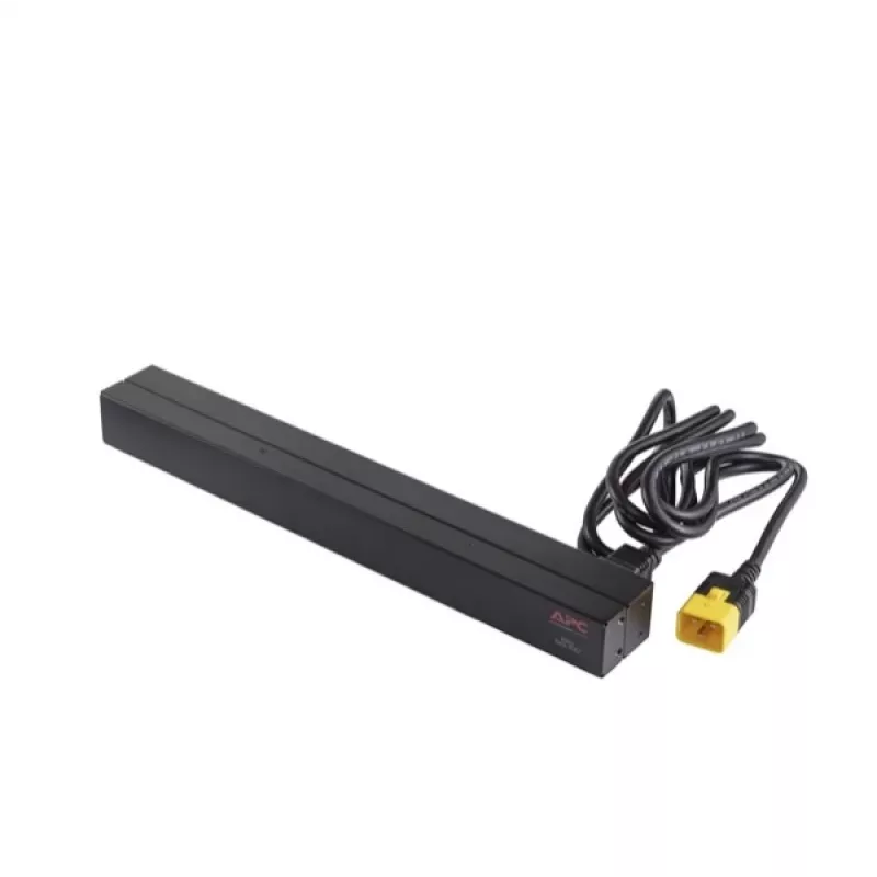 APC AP9565 Basic PDU per rack, 1U, monofase, 16 A, 208/230 V, 3680 W, 12 prese C13, ingresso C20, cavo da 2,5 m, nero
