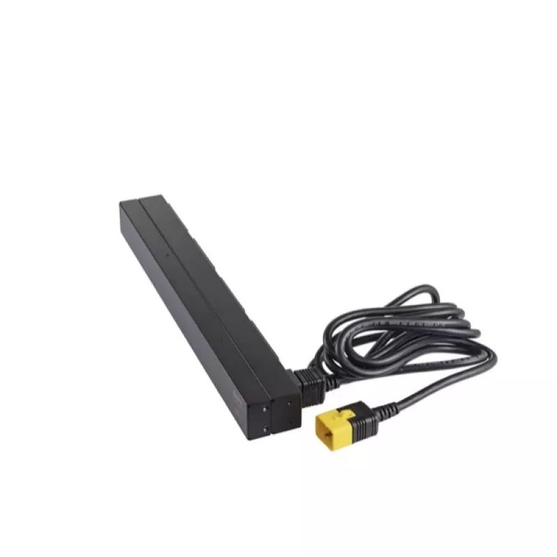 APC AP9565 Basic PDU per rack, 1U, monofase, 16 A, 208/230 V, 3680 W, 12 prese C13, ingresso C20, cavo da 2,5 m, nero