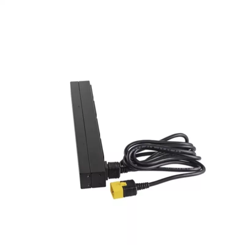 APC AP9565 Basic PDU per rack, 1U, monofase, 16 A, 208/230 V, 3680 W, 12 prese C13, ingresso C20, cavo da 2,5 m, nero