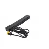 APC AP9565 Basic PDU per rack, 1U, monofase, 16 A, 208/230 V, 3680 W, 12 prese C13, ingresso C20, cavo da 2,5 m, nero