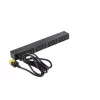 APC AP9565 Basic PDU per rack, 1U, monofase, 16 A, 208/230 V, 3680 W, 12 prese C13, ingresso C20, cavo da 2,5 m, nero