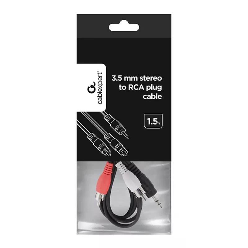 Cavo GEMBIRD jack 3,5 mm a RCA 1,5 m