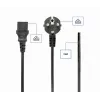 Gembird PC-186-VDE cavo di alimentazione, da CEE 7/7 a C13, VDE, 1,8 m, nero