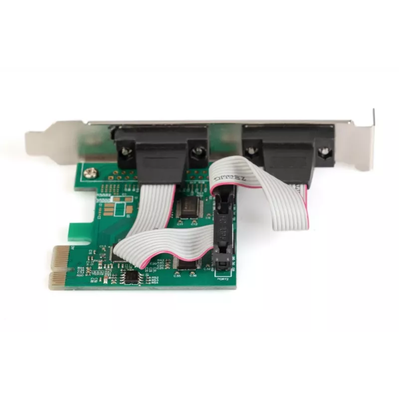 DIGITUS Scheda di espansione seriale I/O, 2 porte, PCIe 2 x DB9 M staffa + staffe LP chipset MCS9901