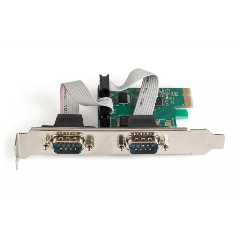 DIGITUS Scheda di espansione seriale I/O, 2 porte, PCIe 2 x DB9 M staffa + staffe LP chipset MCS9901