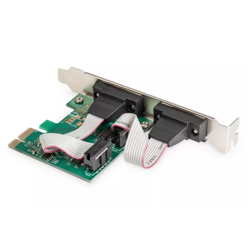 DIGITUS Scheda di espansione seriale I/O, 2 porte, PCIe 2 x DB9 M staffa + staffe LP chipset MCS9901