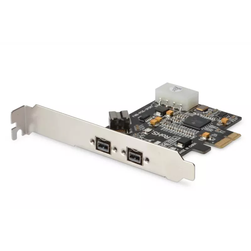 DIGITUS Scheda interfaccia IEEE 1394b, PCIe 3 porte, 2x9 poli esterna + 1x9 poli interna