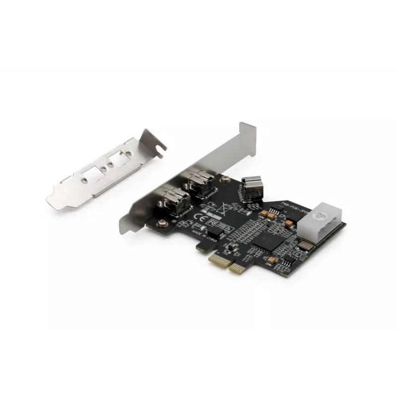 DIGITUS Scheda interfaccia IEEE 1394b, PCIe 3 porte, 2x9 poli esterna + 1x9 poli interna