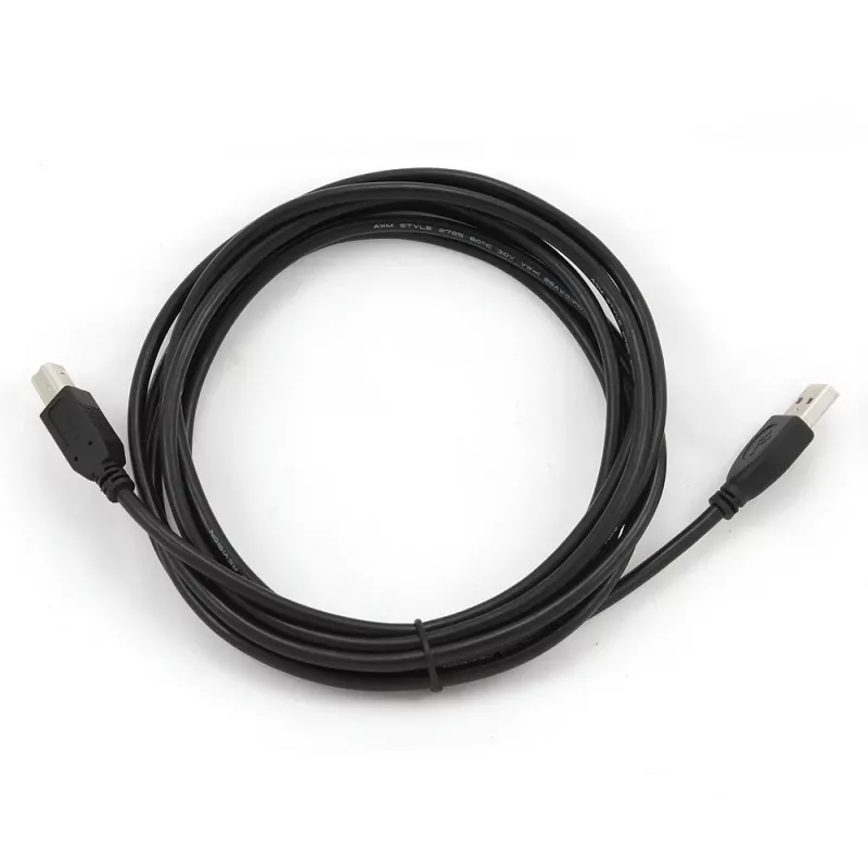 Cavo GEMBIRD USB 2.0 connettore maschio A / connettore maschio B 3 m (10 ft) – nero / confezione bulk (ccp-USB2-ambm-10)