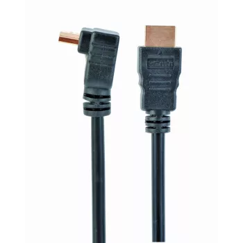 GEMBIRD Cavo HDMI ad alta velocità con Ethernet, connettore piegato a 90 gradi verso l'alto, 3 m