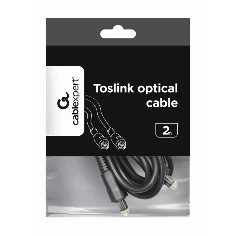 Cavo audio, Gembird Toslink, 2 m, nero, connettore maschio-maschio
