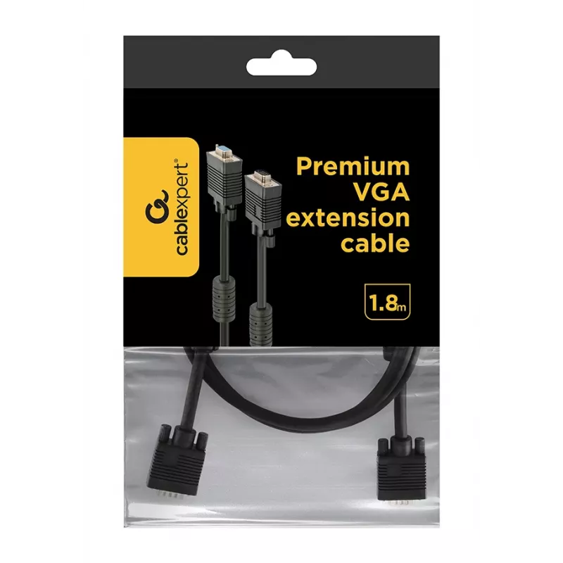 GEMBIRD Premium Cavo prolunga VGA a doppia schermatura con ferriti, 1,8 m