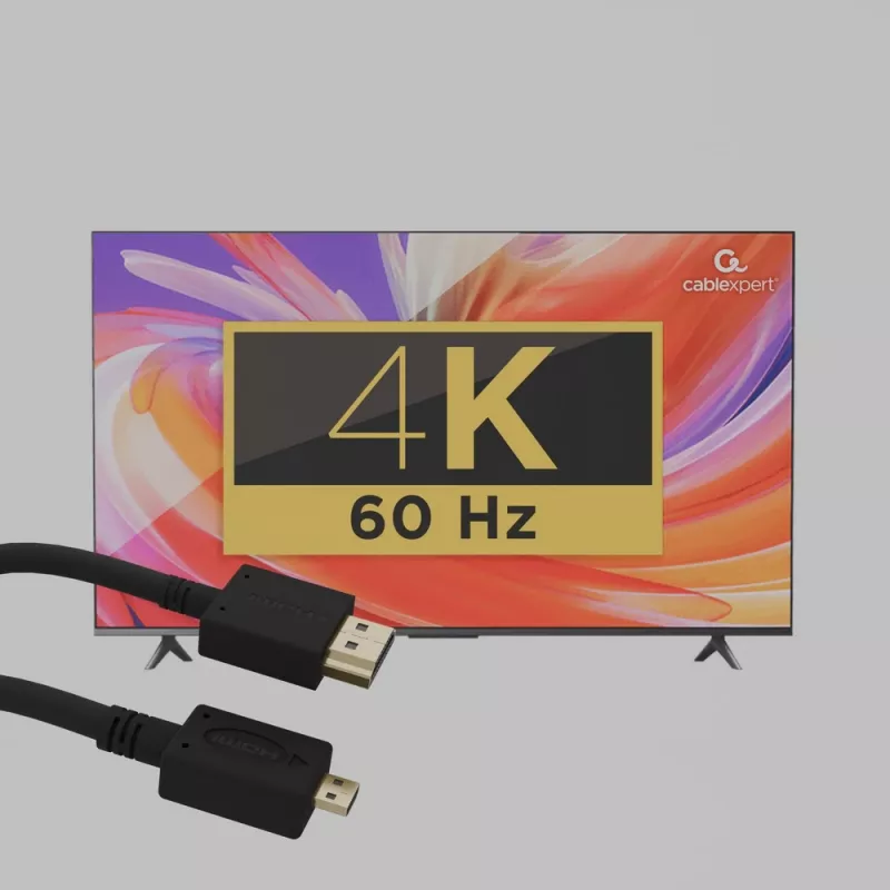 Gembird CC-HDMID-6 Cavo da HDMI a Micro HDMI (Tipo D), placcato oro, 1,8 m, nero