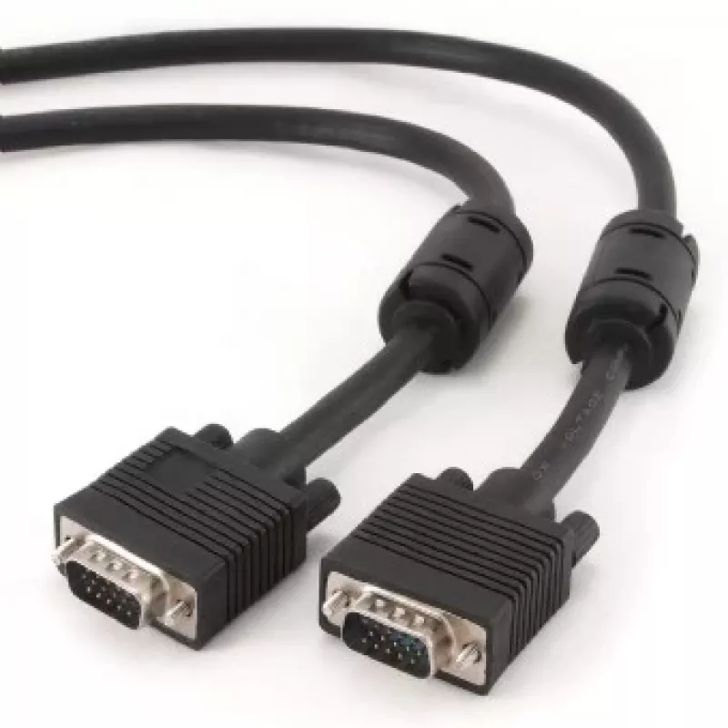GEMBIRD Premium VGA HD15M/HD15M doppio schermato con 2 nuclei in ferrite 10m cavo/nero