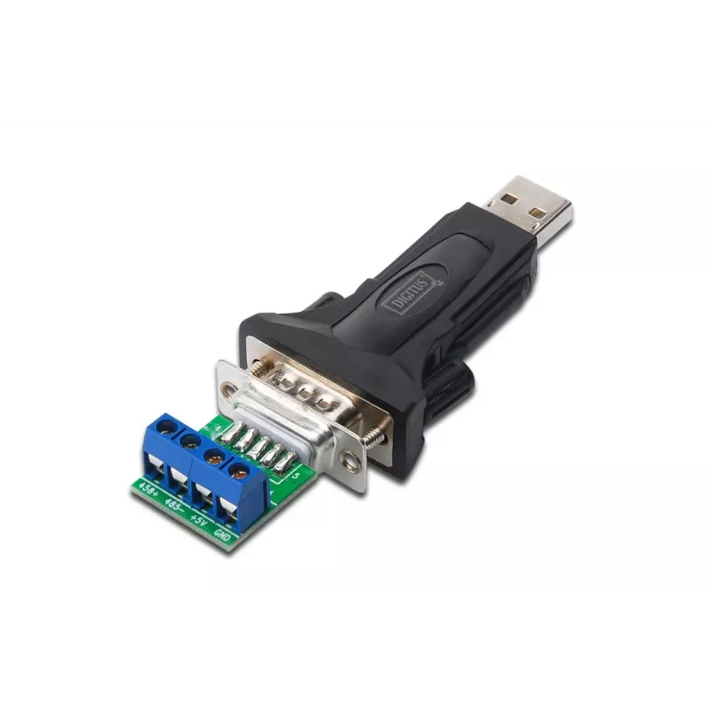 Convertitore DIGITUS USB 2.0 a seriale RS485 incl. cavo USB-A 80 cm USB-A M / USB-A F