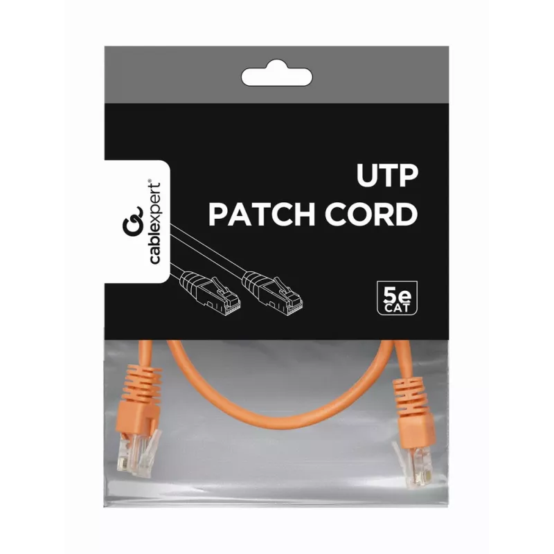 Cavo patch GEMBIRD - Cat 5e - UTP - 25 cm - arancione