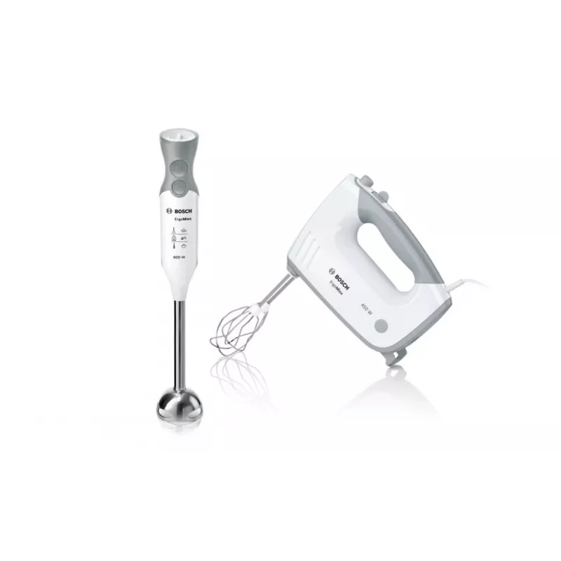 Frullatore a mano Bosch MFQ36460 ErgoMixx con ciotola e supporto 450 W bianco
