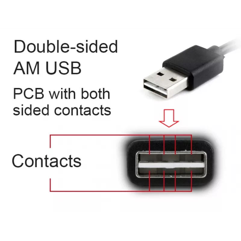 GEMBIRD cavo USB 2.0 AM a Micro-USB double-sided, 1 m - nero