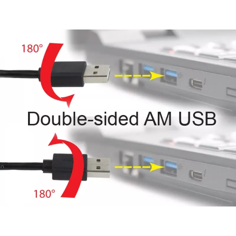GEMBIRD cavo USB 2.0 AM a Micro-USB double-sided, 1 m - nero